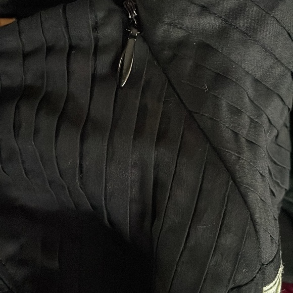 Floreat enchanted floral embroidered black strapless dress for Anthro - Picture 4 of 7